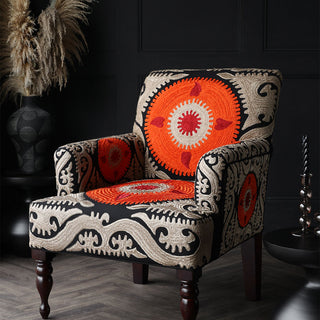 folk pattern armchair
