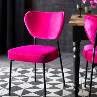 Black and white stripe dining chairs