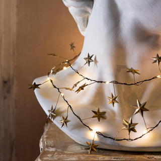 Image of star fairy lights styled on a mannequin.
