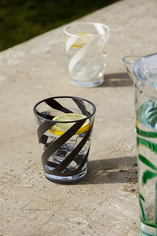 Acrylic Black Spiral Water Tumbler