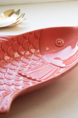 Close-up of the Fish-Shaped Ceramic Serving Dish.