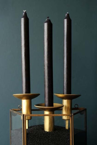 Image of the Black Beautiful Dinner Candle