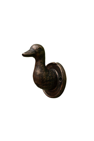 Image of the Antique Copper Duck Head Wall Hook on a white background
