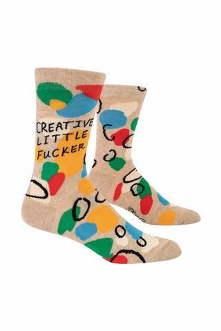 Image of the Creative Little Fucker Mens Crew Socks on a white background