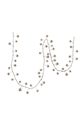 Image of the Gold Star Fairy Lights on a white background