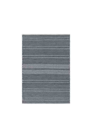 Image of the Halsey Monochrome Geometric Rug - 3 Sizes Available on a white background