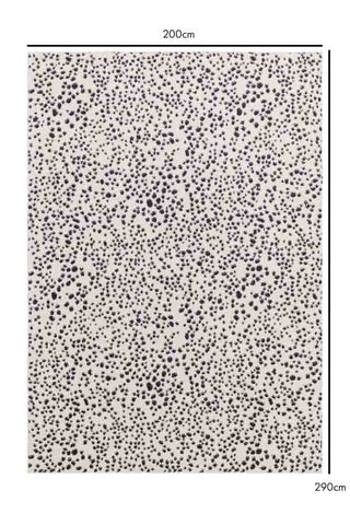 Dimension image of the Muse Monochrome Dalmatian Spot Rug  - 200x290