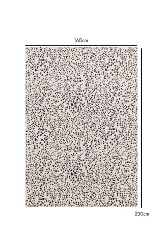 Dimension image of the Muse Monochrome Dalmatian Spot Rug - 160x230