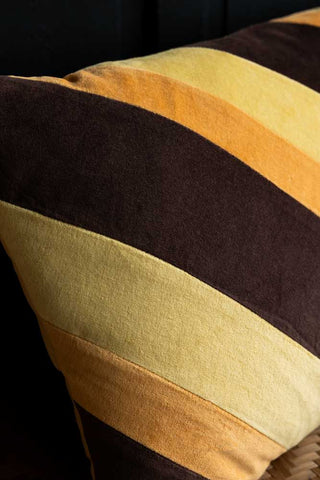 Detail image of the HKliving '70s Stripe Velvet Cushion