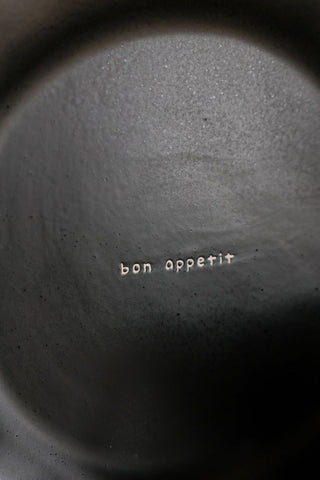Close-up image of the 12 Piece Black Bon Appetit Dinner Set