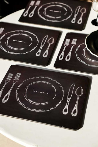 Image of the 4pk Lunch Plate Placemats