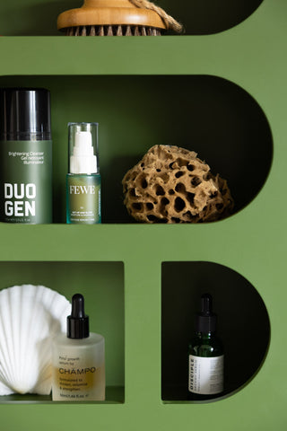 Close-up image of the Alcove Wall Shelf in Cactus Green