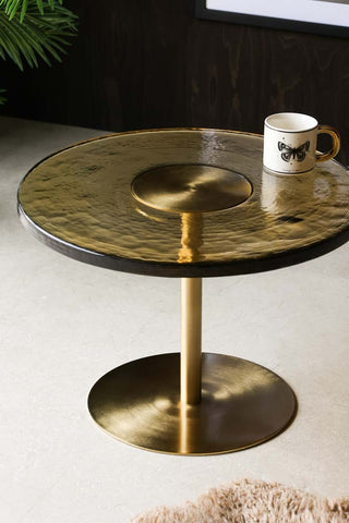Image of the Amber Glass Coffee Table