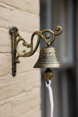 Lifestyle image of the Antique Brass Bell