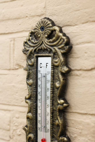 Image of the Antique Brass Thermometer