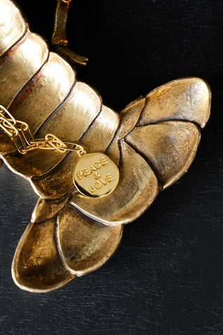 Detail image of the Antique Gold Lobster Trinket Tray