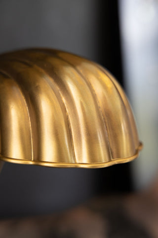 Detail image of the front of the beautiful art deco shell wall light