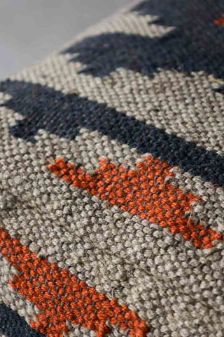 Image of the colours on the Atlas Square Kilim Pouffe