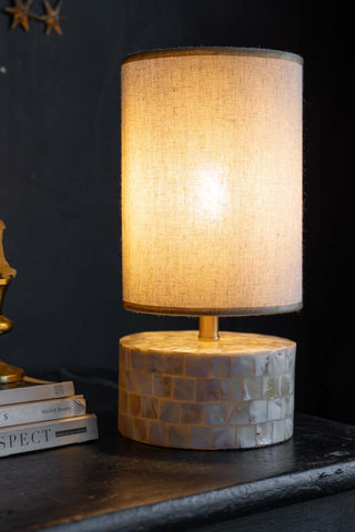 Image of the Beautiful Shell Table Lamp on