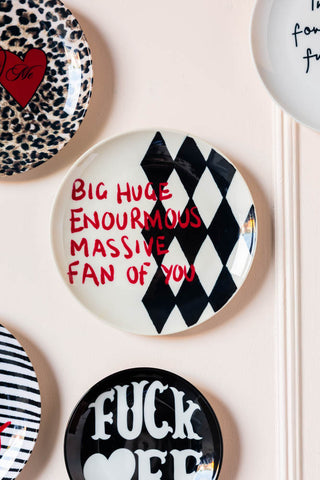 Image of the Big Fan Decorative Wall Plate on a wall