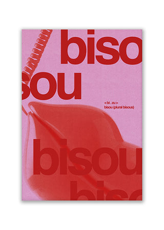 Image of the Bisou Art Print on a white background