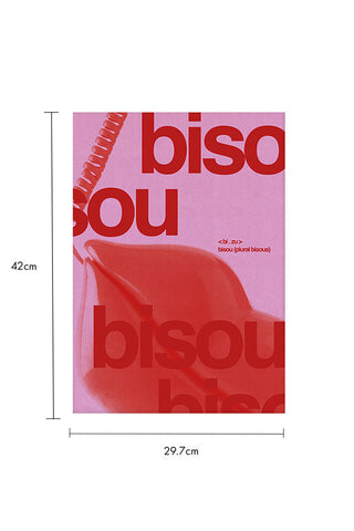 Dimension image of the Bisou Art Print