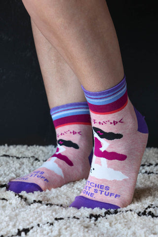 Image of the Bitches Get Stuff Done Womens Ankle Socks on