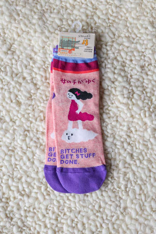 Image of the Bitches Get Stuff Done Womens Ankle Socks