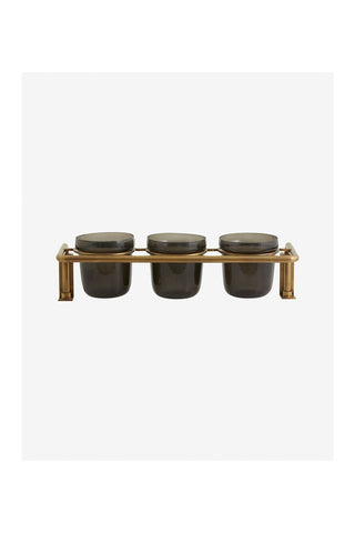Image of the Black Glass Pots Storage Shelf on a white background