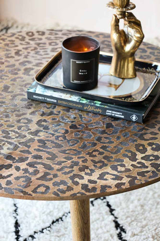 Detail image of the Natural Leopard Love Coffee Table