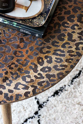 Image of the pattern on the Natural Leopard Love Coffee Table