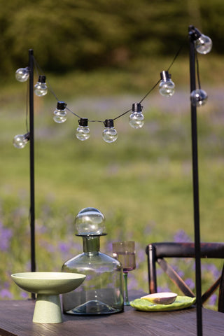 Image of the Extendable Black Table Clamp With Solar Festoon Lights