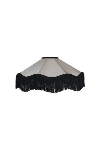 Image of the Black & Cream Tassel Ceiling Light Shade on a white background