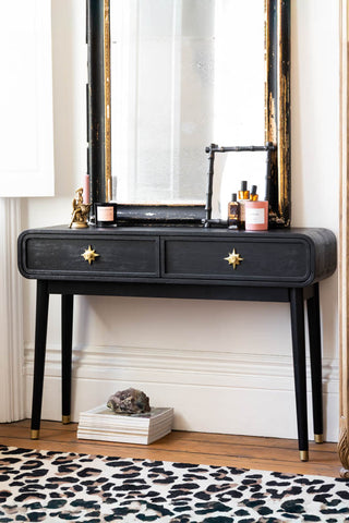 Image of the Black & Gold Ringo Console Table