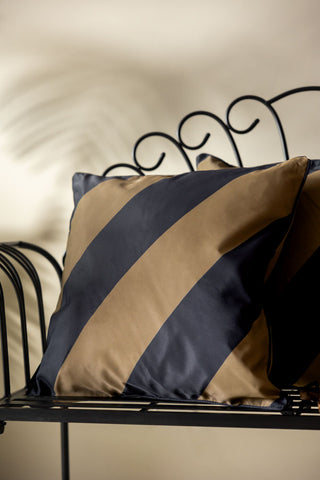 Image of the Black & Green Stripe Outdoor Cushion