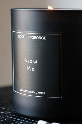 Lifestyle image of the Rockett St George Blow Me Champagne & Bergamot Candle