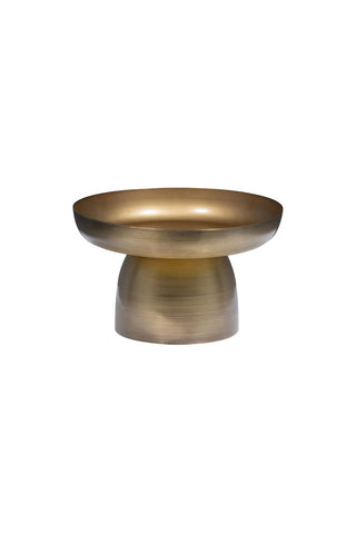 Image of the Brass Metal Footed Bowl on a white background