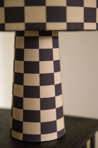Image of the base for the Charcoal & Natural Checkerboard Table Lamp