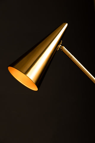 Close-up image of the Contemporary Brass Floor Lamp