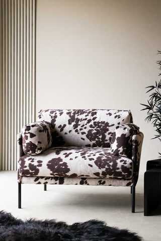 Image of the Cowhide Patterned Armchair