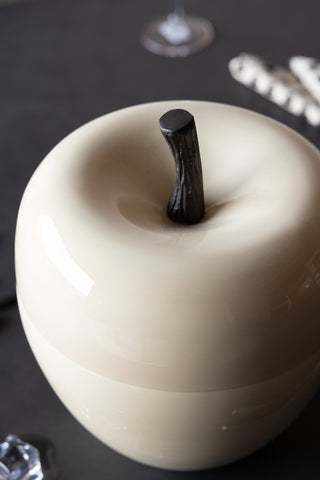 Close-up image of the Large Cream Apple Ice Bucket