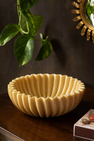 Lifestyle image of the Cream Shell Shaped Bowl