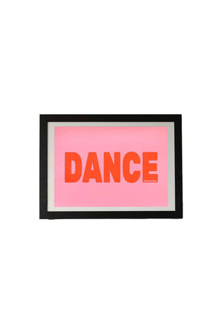 Image of the Dance By Native State A2 Typographic Art Print With Black Wooden Frame on a white background