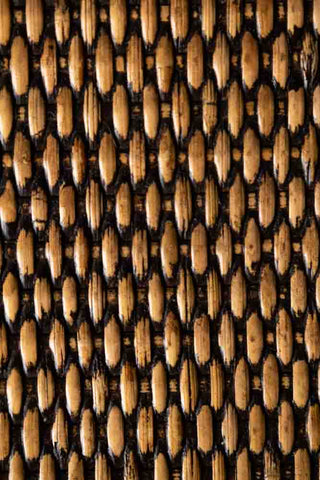 Detail image of the Dark Brown Rattan Console.