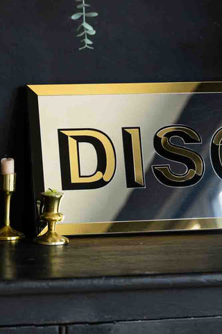 Close-up image of the Disco Wall Art Mirror