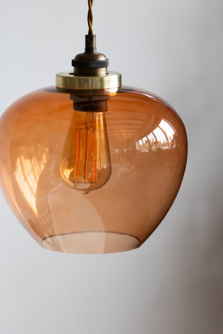 Image of the Easyfit Amber Glass Ceiling Light Shade