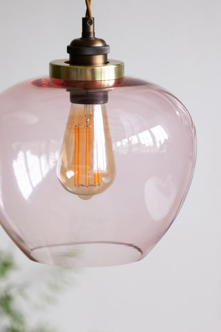 Image of the Easyfit Pink Glass Ceiling Light Shade