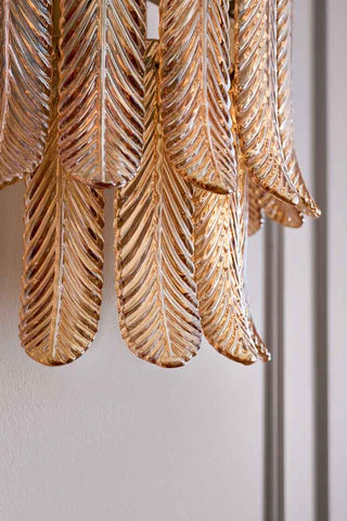 Detail image of the Plume Glass Flush Wall Light