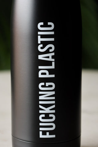 Close-up image of the Fucking Plastic Water Bottle & Thermos Flask