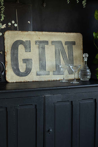 Image of the Gin Metal Wall Art Sign